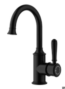 Clasico Basin Mixer Gooseneck Matt Black
