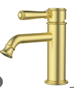 Clasico Basin Mixer Brushed Gold / Ceramic Handle