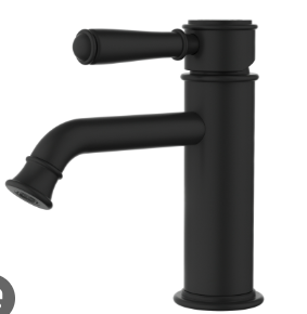 Clasico Basin Mixer Matt Black / Ceramic Handle