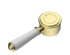 Clasico Wall Mixer Handle Brushed Gold / Ceramic Handle