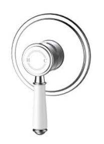 Clasico Wall Mixer Trim Kit Brushed Gold / Ceramic Handle