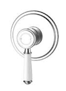 Clasico Wall Mixer Trim Kit Matt Black / Ceramic Handle