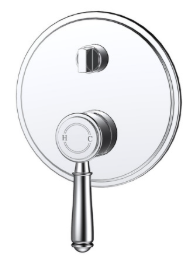 Clasico Wall Mixer Diverter Trim Kit Brushed Gold / Ceramic Handle