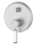 Clasico Wall Mixer Diverter Trim Kit Brushed Nickel / Ceramic Handle