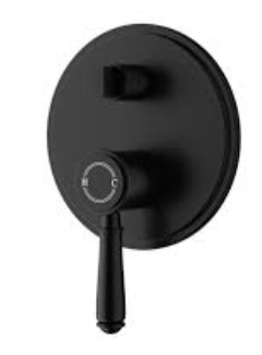 Clasico Wall Mixer Diverter Trim Kit Matt Black