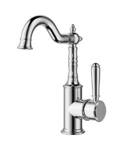 Clasico Bath Mixer Freestanding Brushed Gold  / Ceramic Handle