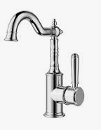 Clasico Bath Mixer Freestanding Brushed Nickel  / Ceramic Handle