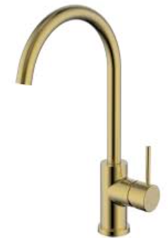 Hali Sink Mixer Gooseneck Brushed Gold