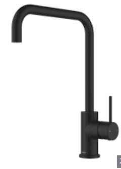 IKON-Hali Square Neck Sink Mixer In Matt Black Lead Free