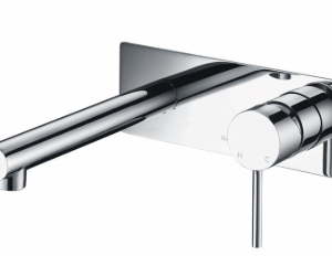 Hali Wall Basin Mixer Straight Spout Chrome