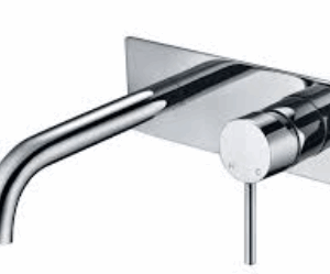 Hali Wall Basin Mixer Curved Spout Chrome