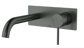 IKON-Hali Wall Basin Mixer  With Curved Spout Lead Free