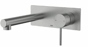Hali 1/4 Turn C/D Wall Basin Set  Brushed Nickel