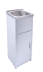 35L Compact Laundry Tub & Matte Black Cabinet (453 x 557)