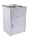 45L Standard Laundry Tub & Matte Black Cabinet (610 x 510)