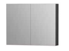 Charcoal 900 x 720 Plain Shaving Cabinet – 2 Door