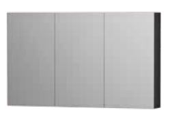 Charcoal 1200 x 720 Plain Shaving Cabinet – 3 Door