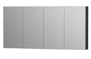 Charcoal 1500 x 720 Plain Shaving Cabinet – 4 Door
