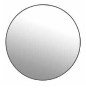 750 x 750 Round Mirror With Frame – Matte Black