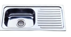 Eden Single Bowl & Single Drainer Sink LHB   765mm