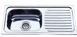 Eden Single Bowl & Single Drainer Sink RHB  765mm