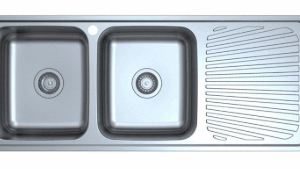Otus Double Bowl & Single Drainer Sink LHB   1180mm