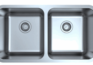 Otus Double Bowl Undermount Sink   822mm