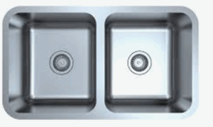 Otus Double Bowl Undermount Sink 794X457X229