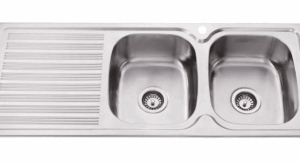 Cora Double Bowl Single Drainer Sink LHB   1180mm