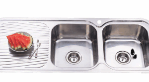 Cora Double Bowl Single Drainer Sink RHB   1180mm