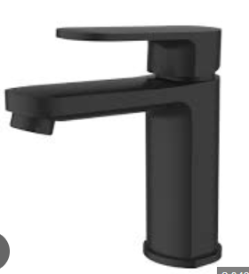 Cora  Ellipse Handle  Wall Basin Mixer  Matt Black Lead Free