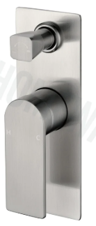 Ruki Wall Mixer With Diverter Brushed Nickel Lead Free