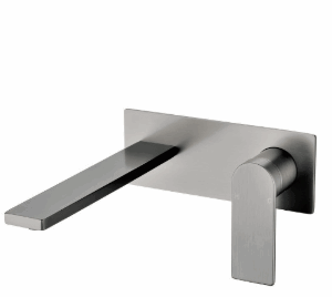 Ruki Wall Basin Mixer Set Gunmetal