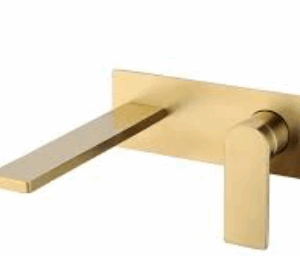 Ruki Wall  Basin Mixer Set Brushed Gold Lead Free