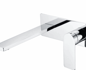Ruki Wall  Basin Mixer Set Brushed Nickel Lead Free