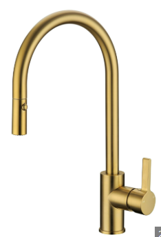Opus New Pull Out Sink Mixer Brushed Gold Lead Free