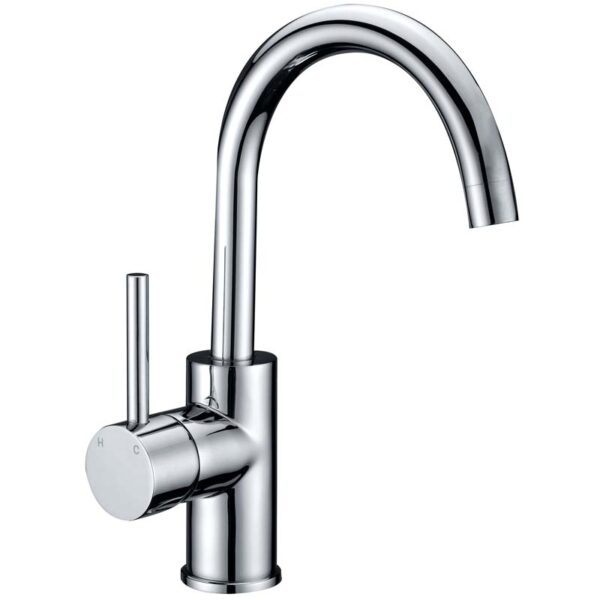 Otus  Pin Handle  Gooseneck Basin Mixer Lead Free