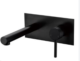 Otus Wall Basin Mixer Set Matt Black