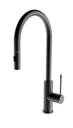 Aziz-II Sink Mixer Pull-out Matt Black