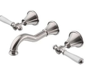 Clasico Bath Set Ceramic Hahdle In Brushed Nickel Lead Free