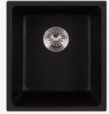 Cora Black Undermount  Granite Sink 395x445x220