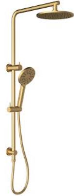 Cora Shower Set Multifunction Brushed Gold 200mm