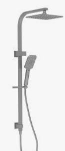Otus Round  Multi-function Shower Set Gun Metal, 250mm