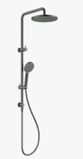 Otus Round  Multi-function Shower Set Matt Black ,250mm
