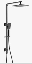 New Eden Square Multi-Function Shower Set Matt Black 200  mm