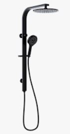 Regal Shower Set Multifunction Matt Black 250mm