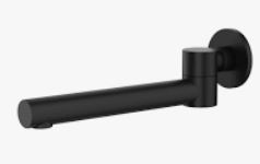 Otus Swivel Bath Spout Matt Black Lead Free