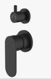 Sora SS Wall Diverter Mixer Trim Kits In Matt Black
