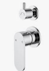 Sora SS Wall Diverter Mixer Trim Kits In Polished Chrome