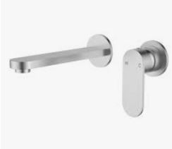 Sora SS Wall Basin Mixer Trim Kits With Separate Back Plate In Brushed Gold